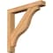 Ekena Millwork Funston Block Smooth Bracket w/ Offset Brace, Western Red Cedar, 5 1/2"W x 36"D x 36"H BKT0604X36X36FST05SWR - alternate 1